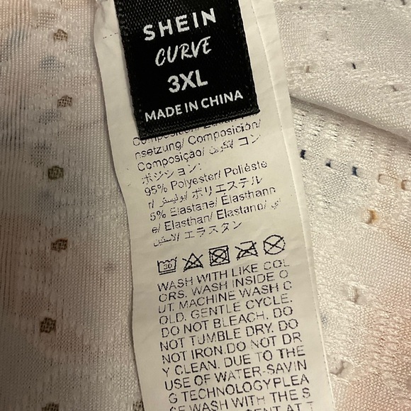 SHEIN White Floral Short Sleeve Top - Picture 6 of 6